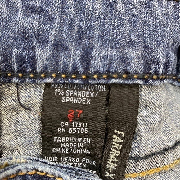 Buffalo David Bitton Farrah-X Size 27 60’s 70’s Boho Flare Jeans Hippie - Picture 6 of 7